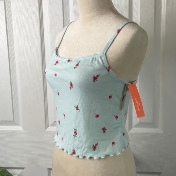 Colsie Spaghetti Strap Crop Top Size M - Picture 2 of 9